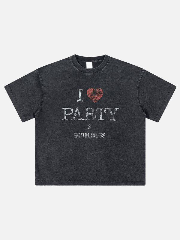 Stelluris Faded Heart Cotton Short Sleeve Tee