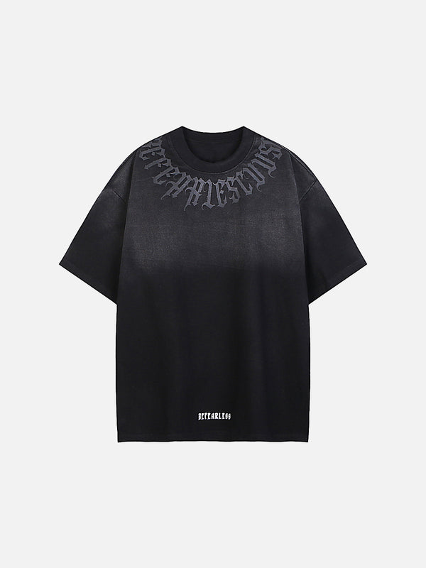 Stelluris Washed Letter Short Sleeve Tee