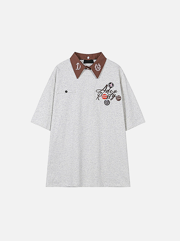 Stelluris Detachable Collar Short Sleeve Tee
