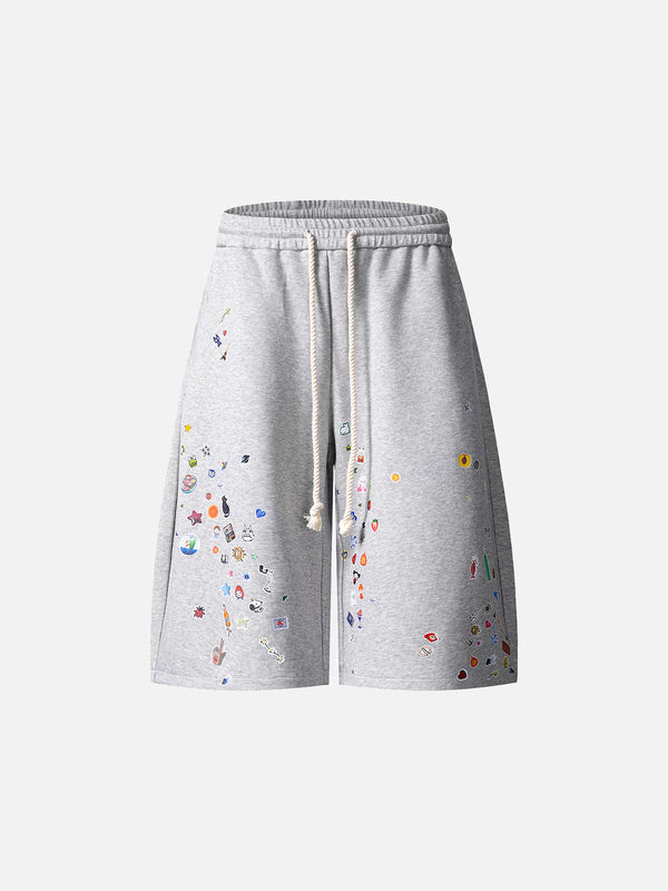 Stelluris Sticker Cropped Shorts