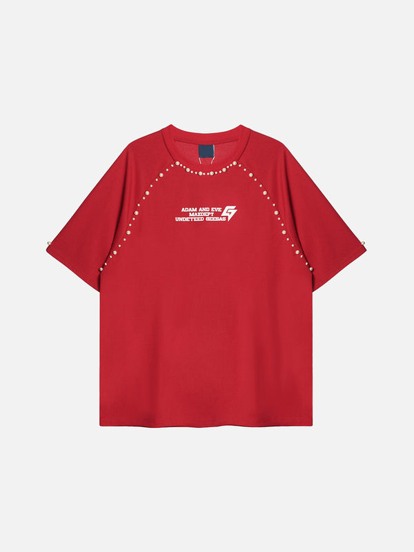 Stelluris Beaded Graphic Short Sleeve Tee