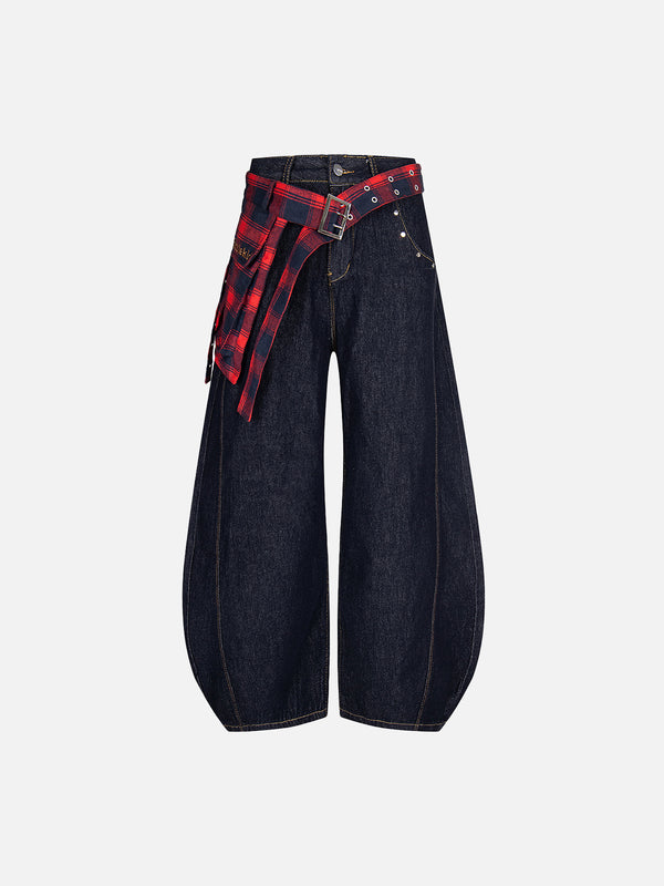 Stelluris Embroidered Blade Baggy Jeans