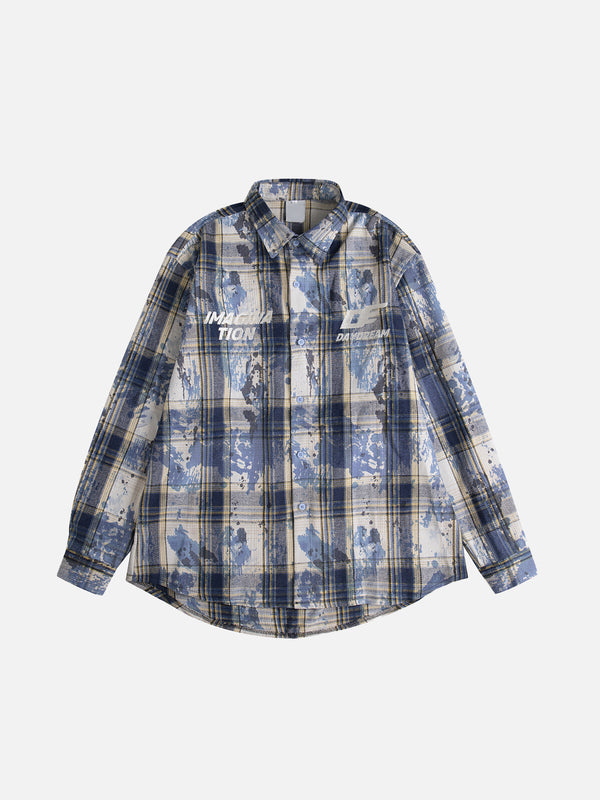 Stelluris Blue Plaid Long Sleeve Shirt