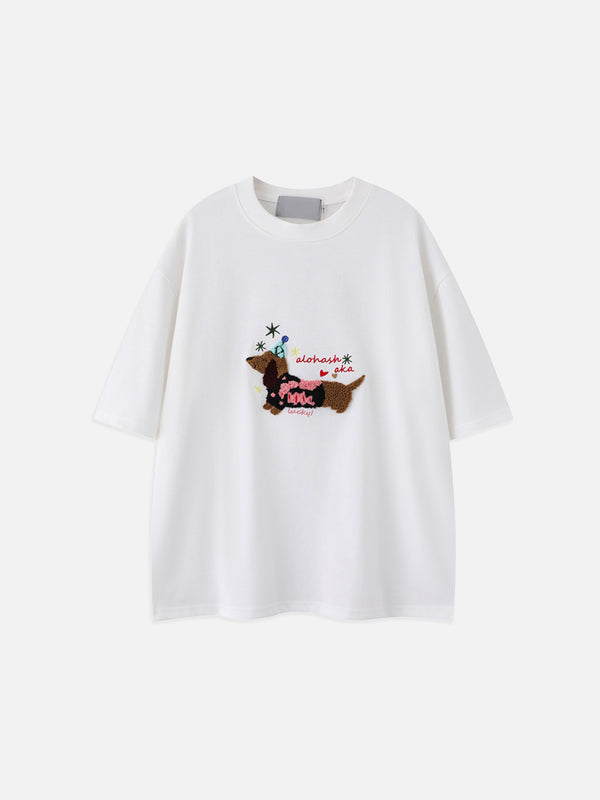 Stelluris Dachshund Embroidery Shirt