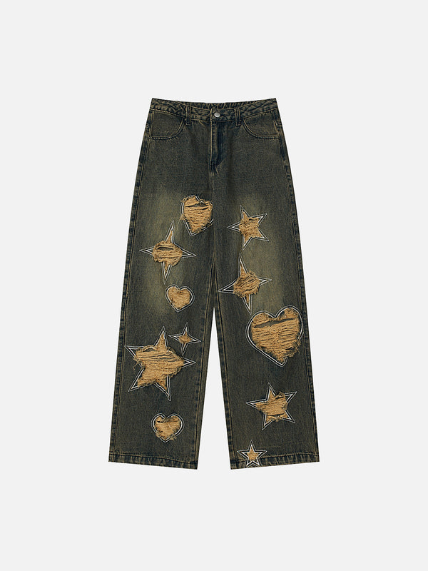 Stelluris High Waist Wide Baggy Jeans