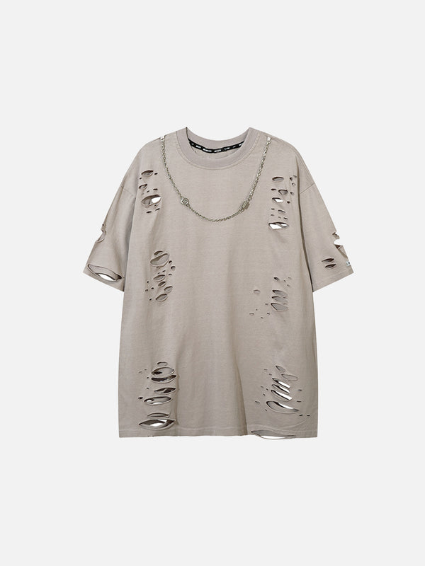 Stelluris Edgy Distressed Short Sleeve Tee