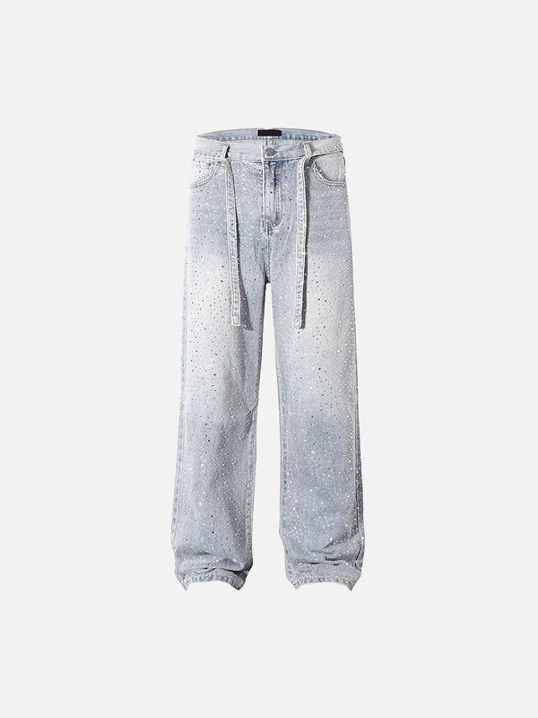 Stelluris Flared Ribbon Baggy Jeans