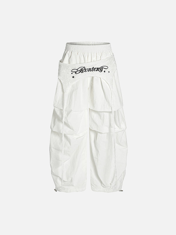 Stelluris Layered Lace Lounge Baggy Pants