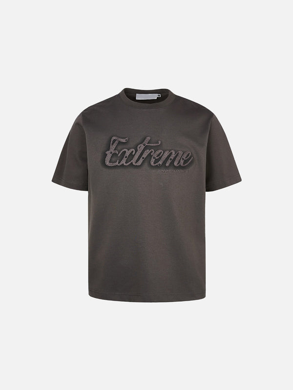 Stelluris Embroidery Letter Short Sleeve Tee
