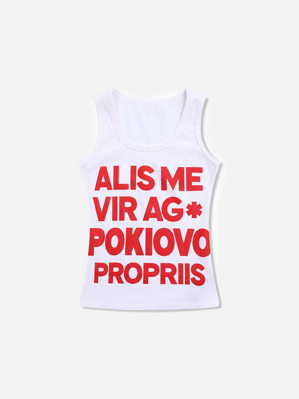 Stelluris Letter Tank Top
