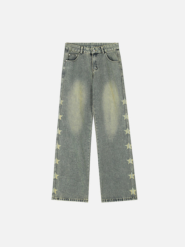 Stelluris Vintage Wide-Leg Baggy Jeans