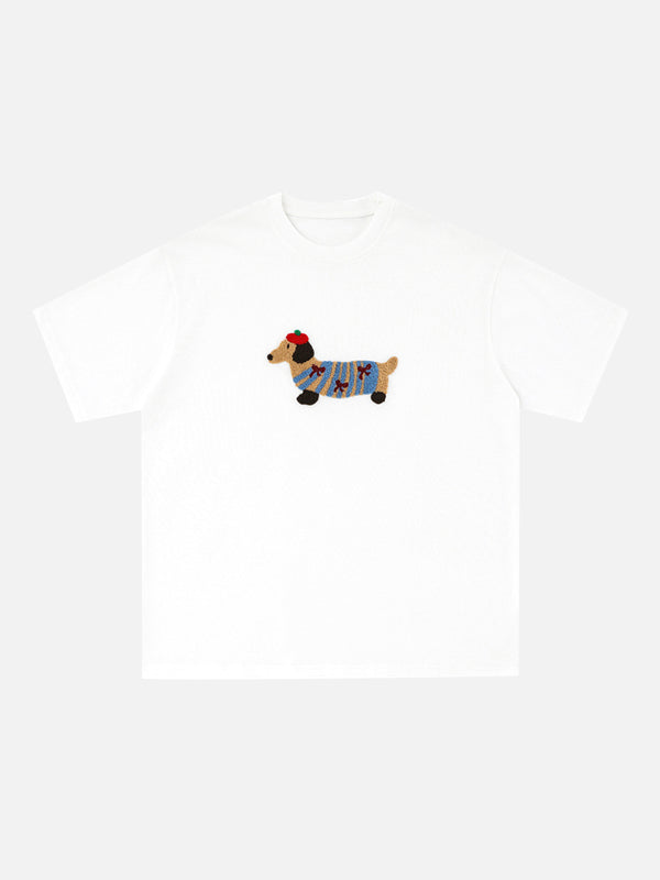 Stelluris Dachshund Flock Cotton Short Sleeve Tee