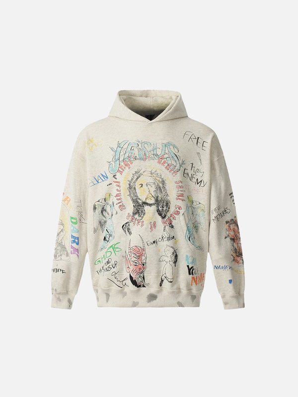Stelluris Spray Paint Cotton Hoodie