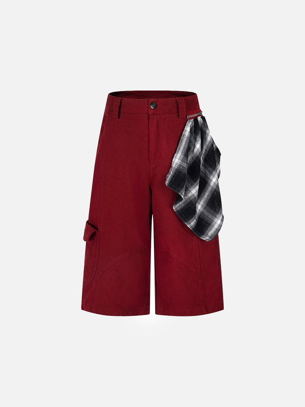 Stelluris Bandana Zipper Patchwork Jorts