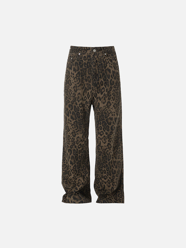 Stelluris Leopard Print Jeans