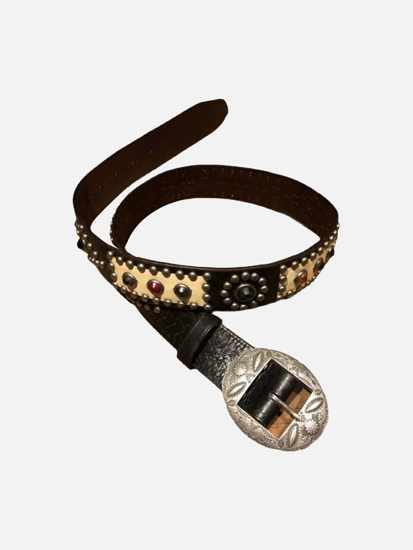 Stelluris Oval Buckle Leather Belt