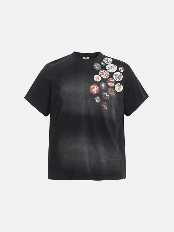 Stelluris Vintage Washed Graphic Short Sleeve Tee