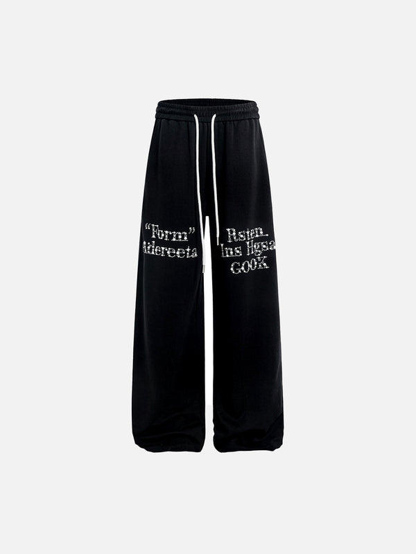 Stelluris Rhinestone Baggy Pants