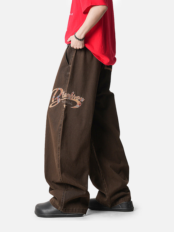 Stelluris Embroidery Baggy Pants