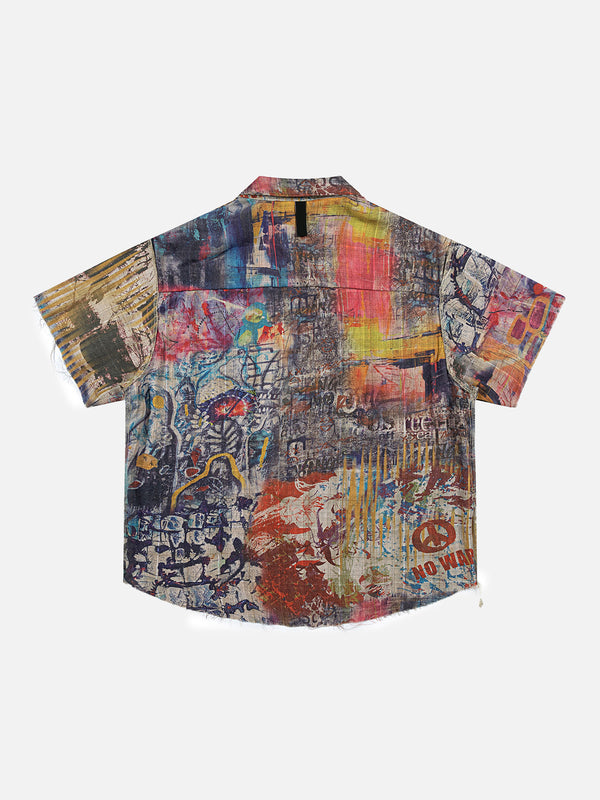 Stelluris Washed Dye Check Short Sleeve Shirt