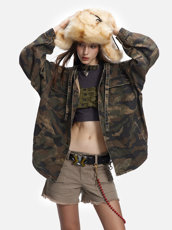 Stelluris Camo Badge Hooded Jacket