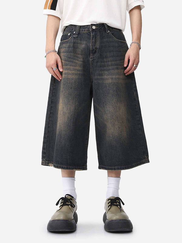 Stelluris Washed Flared Cropped Jorts
