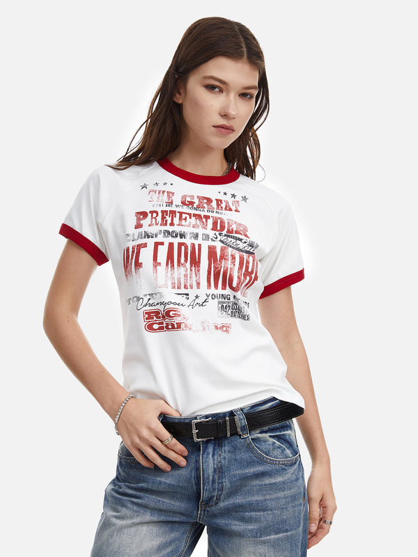 Stelluris Graffiti Letter Slim  Short Sleeve Tee