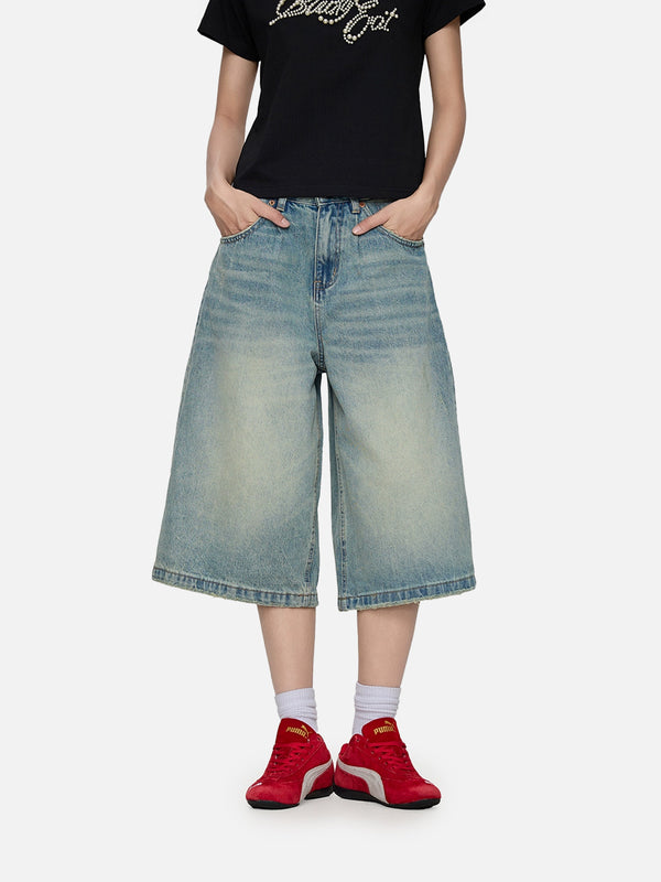 Stelluris Distressed Washed Jorts