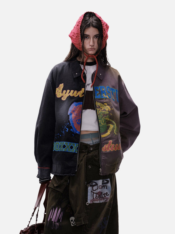 Stelluris Graffiti Patchwork Jacket