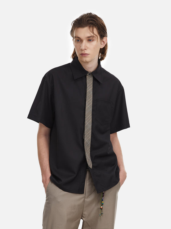 Stelluris Preppy Tie Short Sleeve Shirt