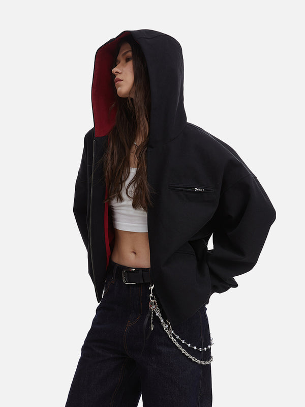 Stelluris Colorblock Cotton Hooded Jacket