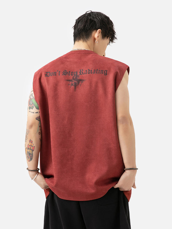 Stelluris Suede Graphic Sport Tank