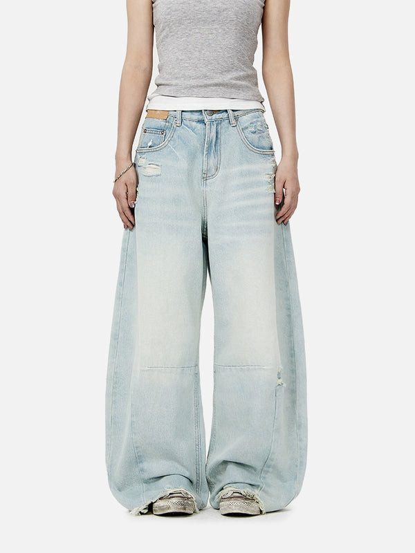 Stelluris Washed Light Baggy Jeans