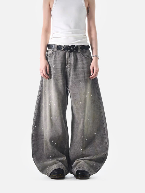 Stelluris Splatter Wash Curved Jeans