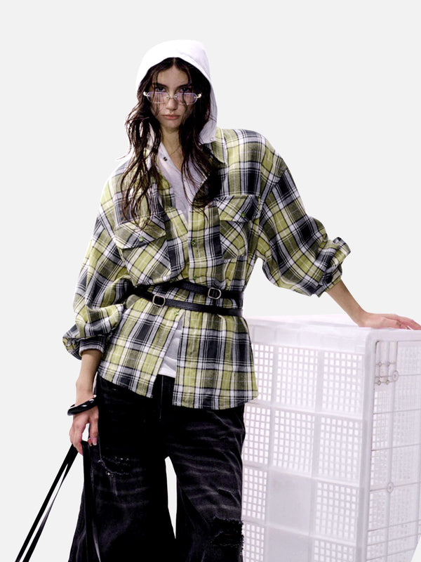 Stelluris Two-Side Graffiti Check Shirt