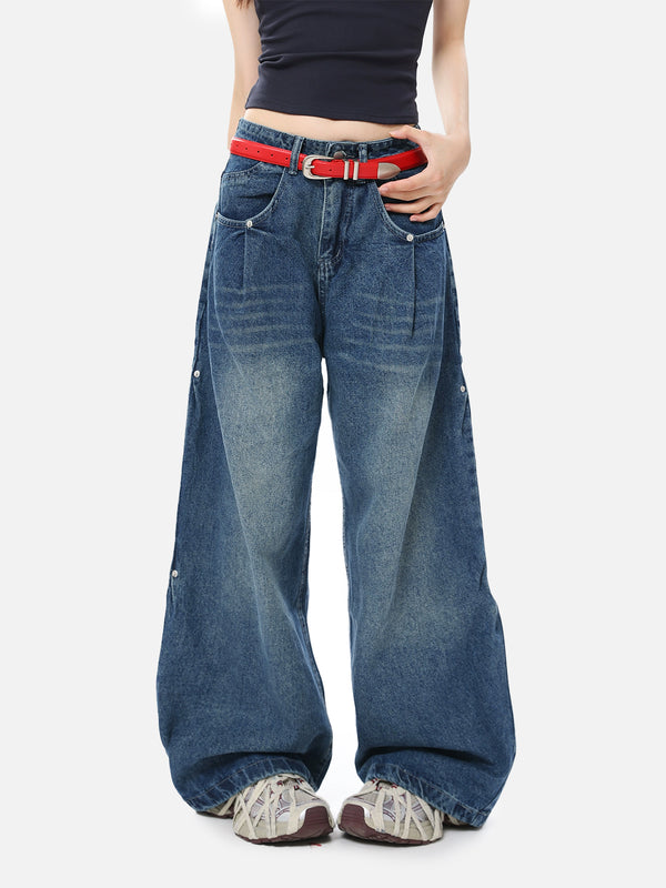 Stelluris Washed Barrel Baggy Jeans