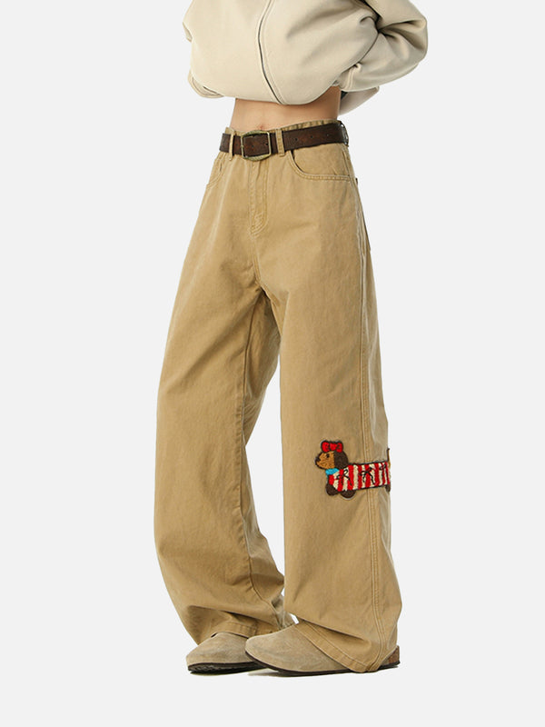 Stelluris Dachshund Embroidered Baggy Pants