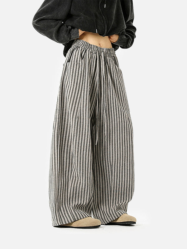 Stelluris Striped Relaxed Fit Baggy Pants